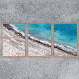 סט 3 חלקים תמונת חוף ים, אמנות קיר להדפסה, עיצוב הבית, פוסטר גדול, הורדה דיגיטלית, עיצוב מודרני, ציור, קובץ להורדה, תמונה לסלון